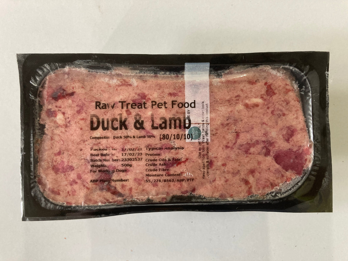 RT - Minced Duck & Lamb - 80/10/10