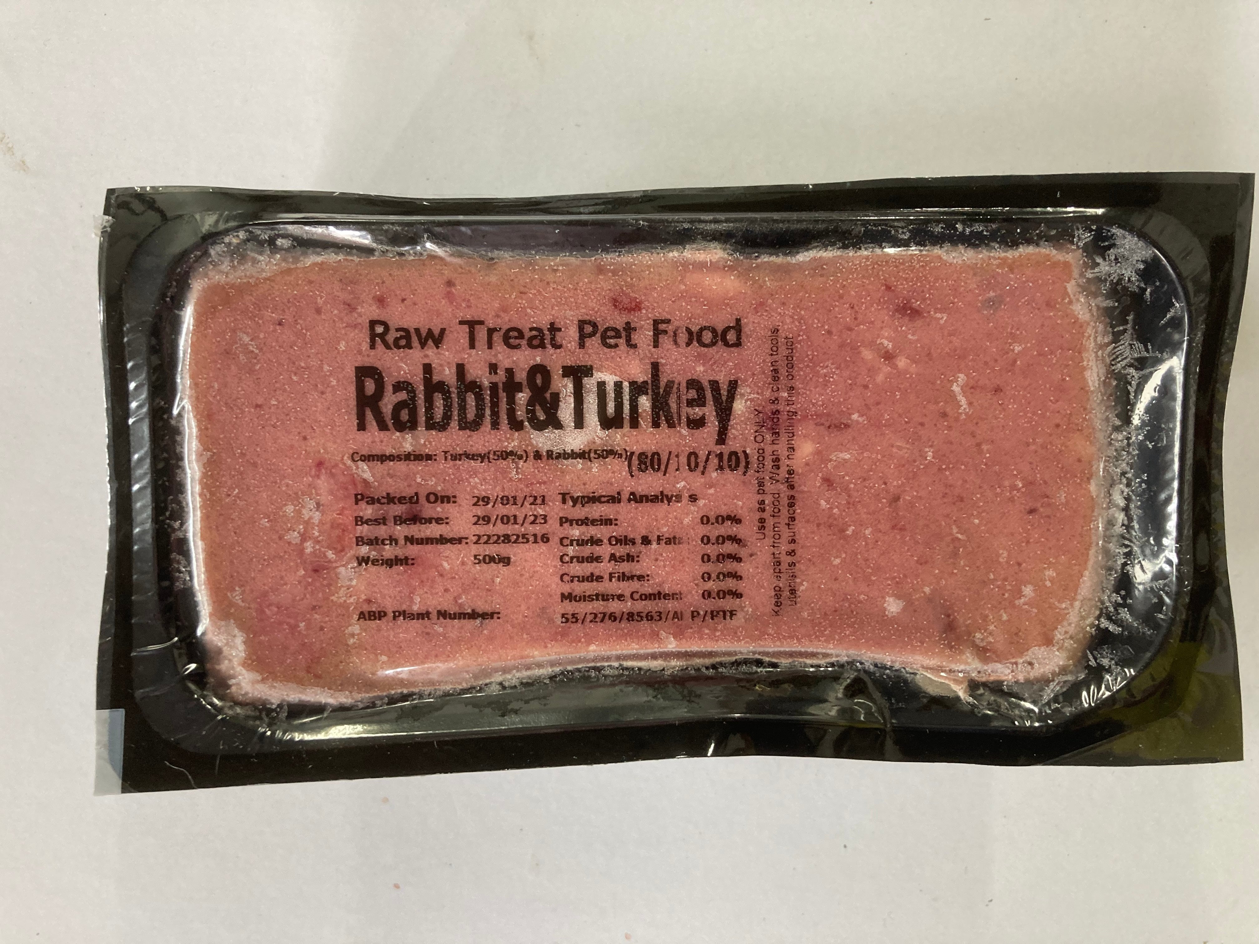 RT - Minced Rabbit & Turkey - 80/10/10 – Wiltshire Raw Pet Foods